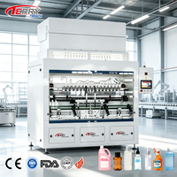 Machine de remplissage de liquides entièrement automatique à 16 têtes à alimentation par gravité, anti-corrosion, pour liquides visqueux et produits chimiques quotidiens