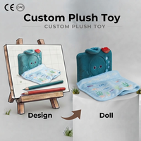 Produsen Kustom OEM Grosir Selimut Buku Boneka Lembut Kustom 2 in 1 Selimut Buku Boneka Lipat untuk Anak-anak Bantal CE