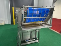 Automatische roestvrijstalen hogedruk kratwasmachine slachthuis voedsel groente fruit fabriek plastic manden reinigingsmachine