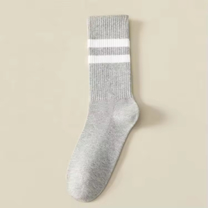 Wholesale Men's Custom Logo Streetwear <b>Socks</b> – High Quality Mid <b>Length</b> Knitted Crew <b>Socks</b> for Casual Daily Wear - Product Image 2