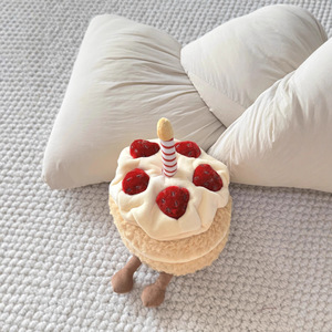 Aardbei Verjaardagstaart Schattig Kort Pluche Speelgoed PP Katoen Gevuld Bestie Verjaardagscadeau Pop Decoratie Warm Mini 31-50cm Unisex - Product Image 2