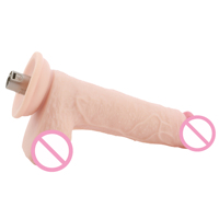 Auxfun Dildo flexible de 8,4 pouces, insertable de 6,3 pouces, attache 3XLR à 3 broches pour machine à pénétration, jouets sexuels, produits intimes en gros