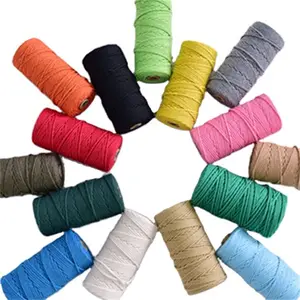 Corda de algodão colorido 4mm, torção, venda imperdível, corda de decoração diy