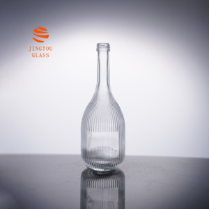 Botella de Vidrio de 375 Mililitros con Patrón Vertical, Botella de Vidrio de Pequeña Capacidad, Adecuada para Envasar <span class=keywords><strong>Vino</strong></span> de Frutas y Ginebra - Product Image 5