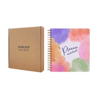 Planificateur de reliure à spirale B5 personnalisable couleur papier imprimé couverture rigide or double bobine onglet diviseurs budget Journal cahier