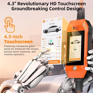 Cargador Portátil para Vehículos Eléctricos Feyree de 11 kW, Trifásico, Tipo 2, Pantalla Táctil Inteligente de 4.3 Pulgadas, WiFi, Aplicación para Tesla, Cargador EVSE de CA con Adaptador - Product Image 3