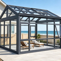 Verrière mobile rétractable HUACAI OEM pour balcon, kit en aluminium toutes saisons