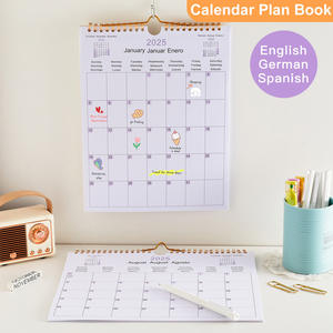 Conception libre disponible calendrier du nouvel an lunaire 2025 pour bureau et mur en anglais espagnol allemand - Product Image 5