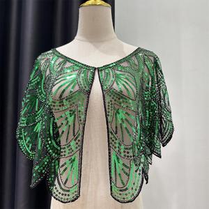 Chaqueta Bolero Corta con Lentejuelas y Cuentas para Mujer, Abrigo Formal, Ropa Exterior, Venta al por Mayor, Múltiples Colores - Product Image 6