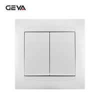 Interruptores de Pared GEYA Personalizados, Estándar Europeo, IP20, Impermeables, 82*82mm, 10A, 250V, 3 Vías, 1 Interruptor, Duraderos, Fácil Instalación