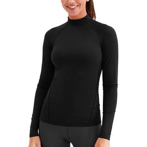 Camiseta Térmica Personalizada con Cuello Alto para Mujer, Manga Larga, Forro Polar, Capa Base, Compresión Deportiva para Entrenamiento y Running - Product Image 1