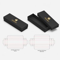 Cajas de Papel Rígido Reciclado Ecológicas con Laminación Mate de Cuatro Colores para Exhibición de Uñas Postizas con Ventana Transparente Personalizada al por Mayor