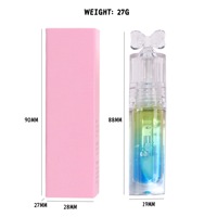 Huile à lèvres double couleur en gros, design tendance, parfum fruité, effet repulpant, haute qualité, marque privée, gloss à lèvres OEM ODM