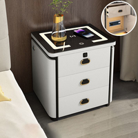 Table de chevet intelligente sans fil avec lecteur d'empreintes digitales, prix d'usine, mobilier de luxe pour chambre à coucher et salle de bain, sur mesure