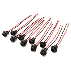 T10 W5W 194 168 Car Truck Wedge Lamp <b>Socket</b> Connector Extended LED Base <b>Light</b> Bracket Black 10Pcs - Product Image 1