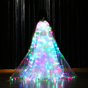 Willyoung - Alas de Danza del Vientre con Luces LED para Mujer, 300 Luces LED, Danza Oriental, Egipto, <span class=keywords><strong>India</strong></span>, Práctica de Actuación, Telescópicas - Product Image 5