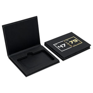 Cajas de embalaje de monedas de cartón reciclado rígido de Oro Negro impresas personalizadas, respetuosas con el medio ambiente y populares - Product Image 6