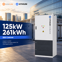 Gabinete de Almacenamiento de Baterías Todo en Uno de 125kW y 261kWh con Celdas HiTHIUM LFP para Microredes de Parques Industriales y Gestión Inteligente de Energía