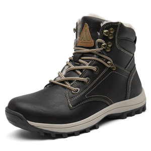 Botas de Invierno para Hombre <span class=keywords><strong>Mishansha</strong></span>, Botas de Nieve para Senderismo, Parte Superior de Cuero Nubuck, Entresuela de EVA, Cálidas, Impermeables, Antideslizantes, Forradas de Piel - Product Image 2