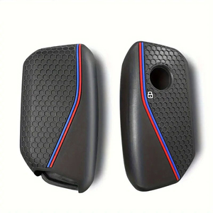 Nouveau nid d'abeille télécommande clé étui Fob coque couverture porte-anneau protecteur pour <span class=keywords><strong>BMW</strong></span> IX I7 X7 X5 Silicone porte-clés couverture - Product Image 2