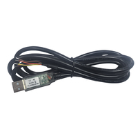 Feanteek Original FT232RQ Puce TTL-232RG-VIP-WE 1.8M PVC Noir Câble 24AWG Cuivre Conducteur TTL vers USB Uart Câble