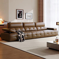 Luxuriöses Wohnzimmer-Sofa-Set Holz-Mehrzweck-Sofa mit Plüschkissen-Design für Villa, Hotel, Büro