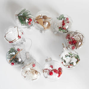 Bola de Navidad Transparente de Plástico de 8 cm con Nieve Incorporada, Decoraciones para el Árbol, Adornos Navideños para Crear Ambiente Festivo - Product Image 4