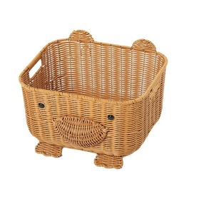 Động Vật Hình Dạng Gấu Giỏ Dễ Thương Công Suất Lớn Nhựa Mây Tinh Khiết Làm Bằng Tay Lưu Trữ Đồ Ăn Nhẹ Hộ Gia Đình Lưu Trữ Giỏ - Product Image 4