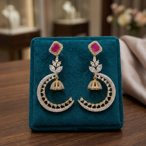 Pendientes de Perlas y Piedras con Baño de Plata, Estilo Étnico Tradicional, de Alta Calidad y a la Moda, Certificados por Terceros para Mujer - Product Image 2