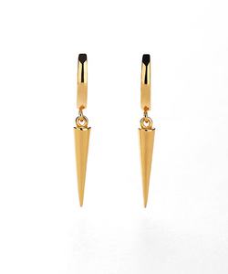 Wholesale <b>Fine</b> Jewelry 2024 18k Gold Plated 925 Sterling Silver Statement Spike <b>Hoop</b> <b>Earrings</b> - Product Image 4
