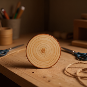 Fette di legno naturale ILAN 4x6cm 3 pezzi per artigianato e decorazione - Product Image 1