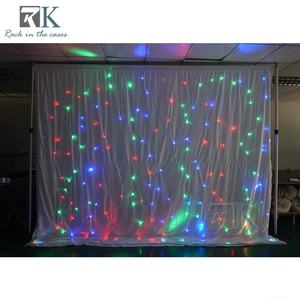 Rideaux lumineux LED/RGB en forme d'étoiles pour décoration de mariage, supports de tuyaux, lumières intelligentes - Product Image 3