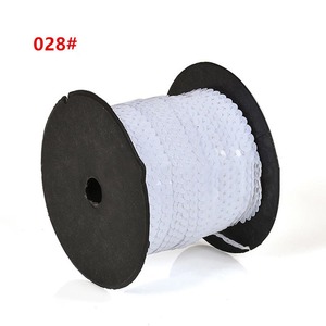 6mm 100y ropa artesanal PVC lentejuelas accesorios surtido colores disfraz vestido bolsa sombrero con cuentas encaje adornos redondo cordón plano lentejuelas - Product Image 4