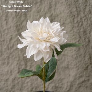 Atrapasueños Realista con Tallo Único, Flor Artificial de Dalia, Decoración para el Hogar, Rosa de Mano, Flor de Pared, Acción de Gracias, Graduación - Product Image 5