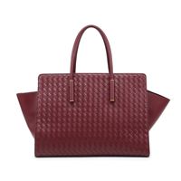 Tas Tote Anyaman Tangan Baru 2026 Kapasitas Besar untuk Bisnis dan Perjalanan, Tas Selempang Bahu dengan Dua Tali dan Ritsleting yang Elegan