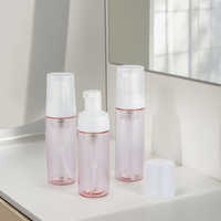 Botol Semprot Busa PET PP 50ml 60ml 65ml Kemasan Kosong Bulat untuk Sampo Losion Krim Perawatan Kulit Serum Sablon Logo