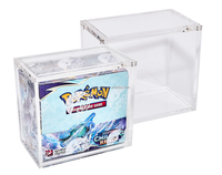Boîte de protection en acrylique magnétique pour booster Pokémon, 5 mm avec couvercle