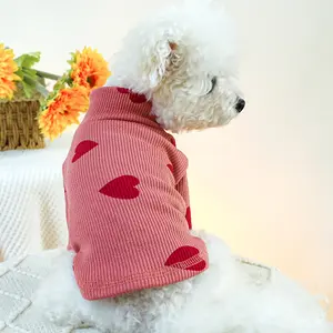 Зимняя Одежда для собак чихуахуа мягкий для щенка котенка с высоким воротником однотонный дизайн свитер модная одежда для домашних собак кошек