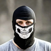 Pasamontañas con estampado de calavera para Halloween, disfraz de Cosplay para hombre y mujer, máscara de cara completa para bicicleta, sombrero para montar en motocicleta al aire libre, gorras de esquí
