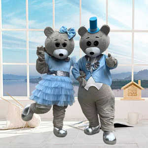 Costumes de poupées ours de dessin animé pour couples étrangers, costumes de performance pour poupées ambulantes <span class=keywords><strong>homme</strong></span> et femme, costumes de cosplay d'ours pour adultes - Product Image 3