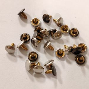 Remache de metal de níquel con pasador de tapa de doble cúpula <span class=keywords><strong>para</strong></span> bota de zapatos de mujer <span class=keywords><strong>para</strong></span> prendas y bolsos de cuero Remaches decorativos de tacón superior - Product Image 2