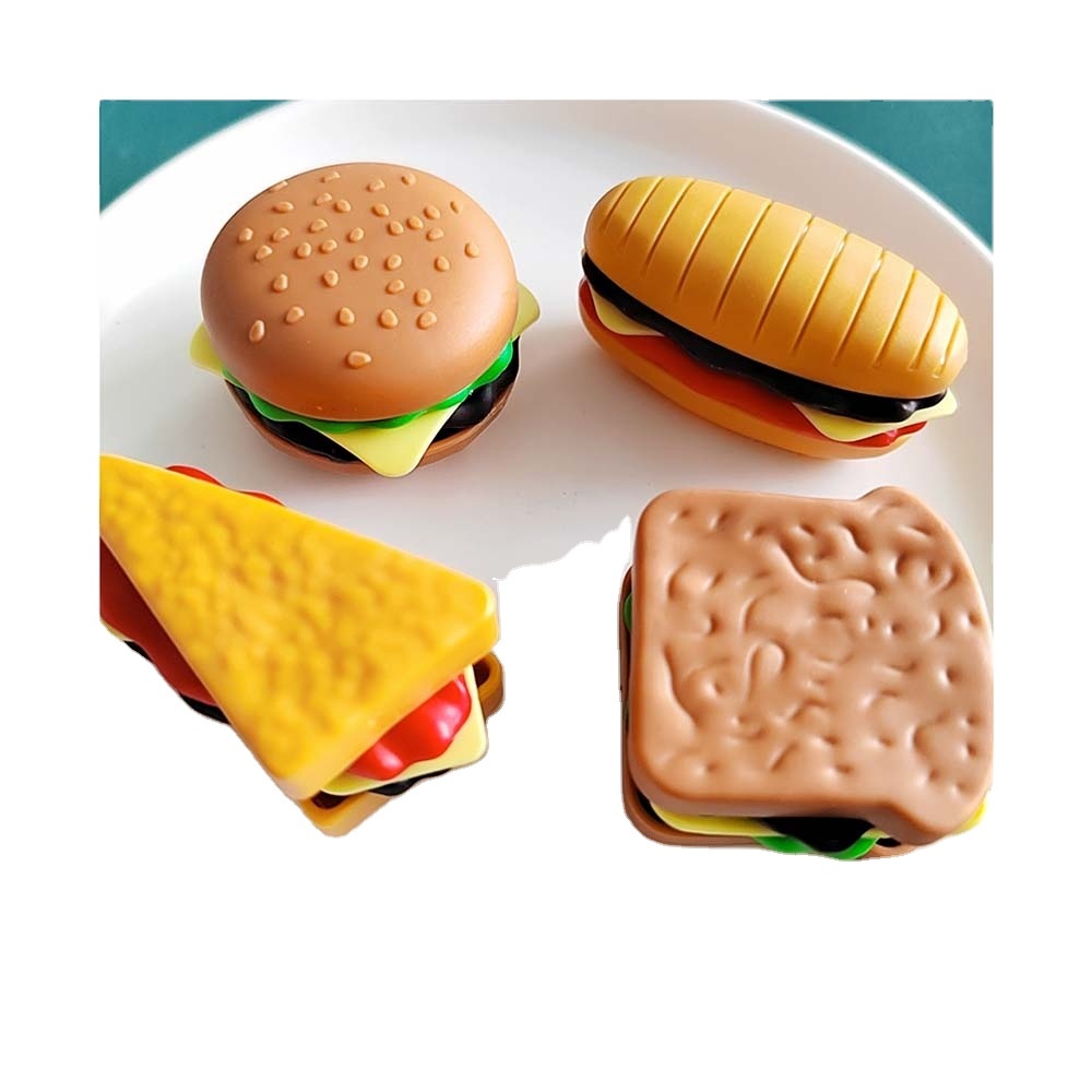 Set De 7 Mini Aliments En Résine – Steak, Hamburger, Frites, œuf – Accessoires Pour Maison De Poupée 1:12