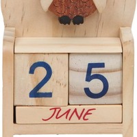 Bloc de calendrier perpétuel en forme de maison, ornement de bureau en bois avec gravure pour support de calendrier Rubik's Cube, vente en gros
