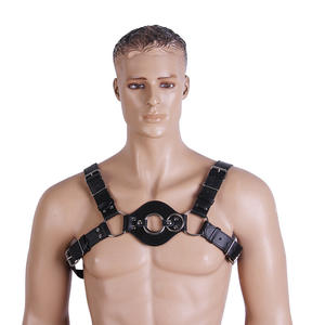 Fetish <span class=keywords><strong>Slave</strong></span> Men Correa de cuero Arnés Bondage BDSM Disfraces de cuero masculinos - Product Image 5