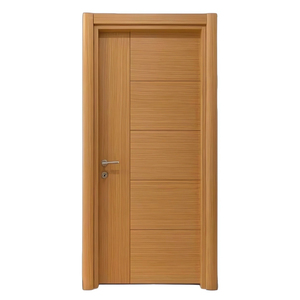 Puerta de madera maciza con núcleo de madera dura y ranura, tamaño personalizado GA-05L, para exterior de casa. - Product Image 3