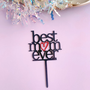 Décoration de gâteau en acrylique « Maman » au thème Miel et Douceur, pour la Fête des Mères et les Anniversaires, style Instagram - Product Image 4