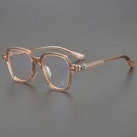 Montures de lunettes de lecture rectangulaires à grande monture en acétate transparent, nouveau style, tendance, élégantes, de marque de luxe, de haute qualité, unisexe