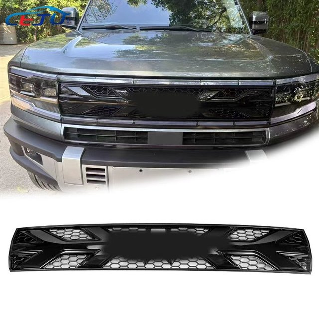 Gloss Black ABS Car Body Kits Front Bumper Mesh Grills Grille Parrilla for BYD Fangchengbao Bao Formula Leopard 5 Denza B5 2024+