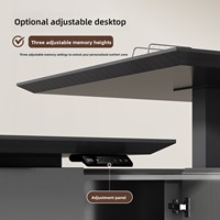 Bureau de direction haut de gamme, table élévatrice électrique design, en bois durable, style minimaliste moderne, avec armoire latérale L