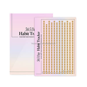 Affiche de suivi des habitudes et planificateur d'objectifs avec logo personnalisé, coloré, pour le yoga, le fitness, les défis de style de vie à gratter - Product Image 4